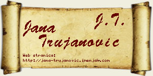 Jana Trujanović vizit kartica